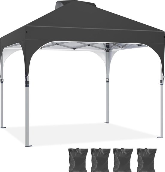 3x3m Instant Heavy Duty Pop-up Tuinhuisje - Waterdichte Opvouwbare Tent voor Tuin, Camping en Feesten met Roltas en Gewichtszakken van VOUNOT