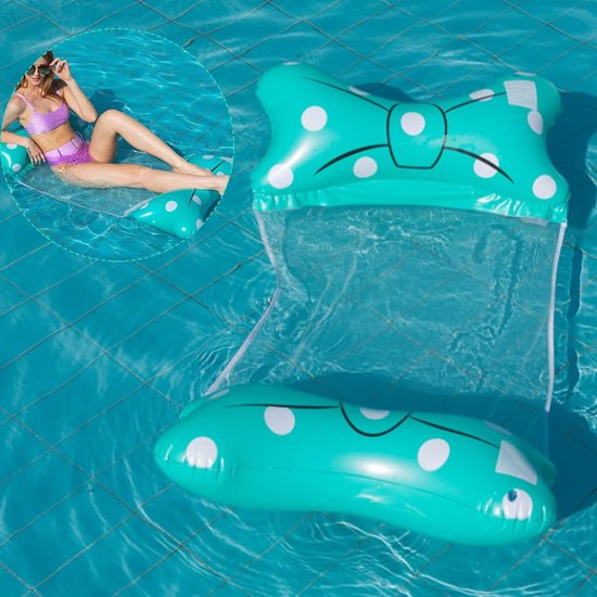 4-in-1 Waterhangmat voor Zwembad - Opblaasbare Luchtmatras en Ligstoel voor Volwassenen