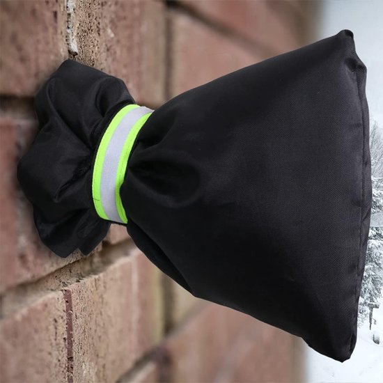 4-pack buitenkraanhoezen voor de winter, grote buitenkraanhoes geïsoleerde beschermer met reflecterende strip, waterdichte en verdikte thermische kraanhoes beschermt uw kraan tegen bevriezing en barsten - zwart
