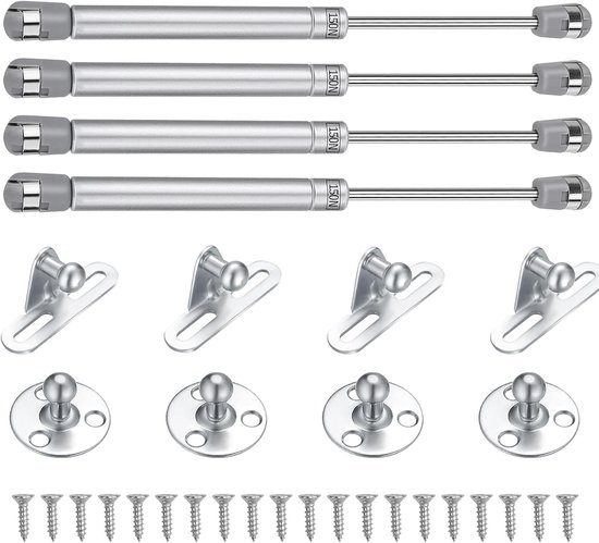 4 Pcs Gas Struts, 150N/15kg Gas Struts, Heavy Duty Gas Struts, Slow Down Lift Support for Bed, Kitchen Cabinet - ShopVlot