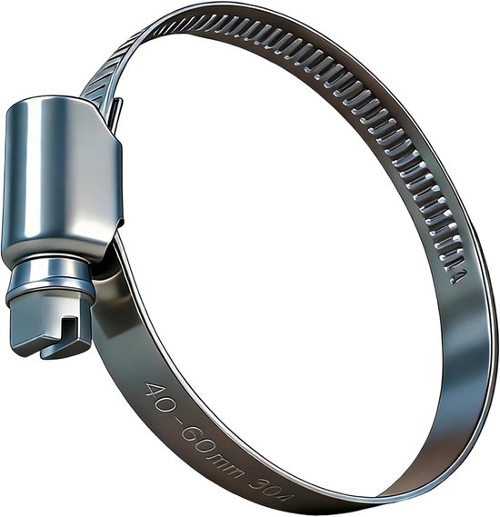 4 Pcs Stainless Steel A2 V2A 304 Hose Clamps 40-60mm, Adjustable Clamps for Washing Machines,Household - ShopVlot