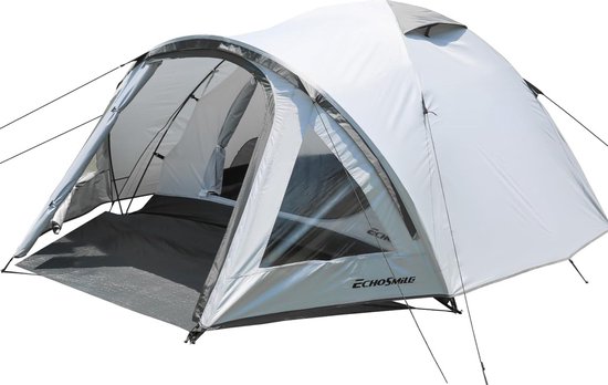 4-persoons campingtent 3-4 seizoen waterdicht 5000 mm tent koepeltent met luifel lichtgewicht wandeltent outdoor iglo tent festivaltent van Merkloos