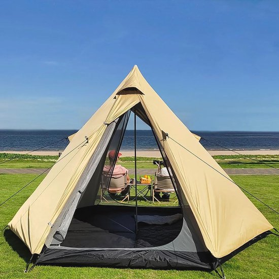4-Persoons Piramide Tent voor Kamperen - Ruim, Waterdicht en Gemakkelijk op te zetten