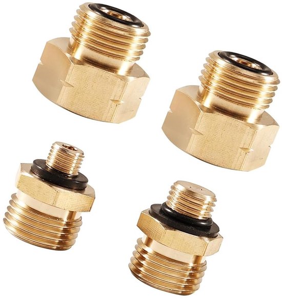 4-Pieces Gasflesadapterset voor Europese Gasflessen