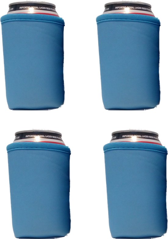 4 st. Exclusief Blauw Bier - Frisdrank blik koelhoud hoesje - bierblik hoesjes van Froster.