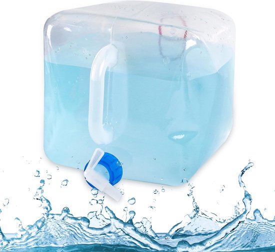 4 stuks opvouwbare waterjerrycan, 10 l/20 l, flexibele waterkan, opvouwbare waterjerrycan, BPA-vrij, voor outdoor, camping van Afoosoo