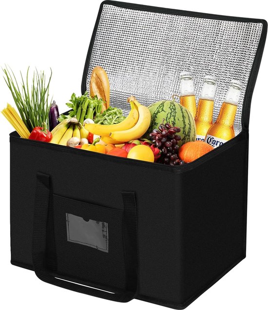40 liter koeltas, grote boodschappentas, opvouwbare thermotas, duurzame isolatietas, picknicktas, vriestas voor winkelen, picknick, camping, strand, BBQ, outdoor, reizen, auto, upgrade van Merkloos