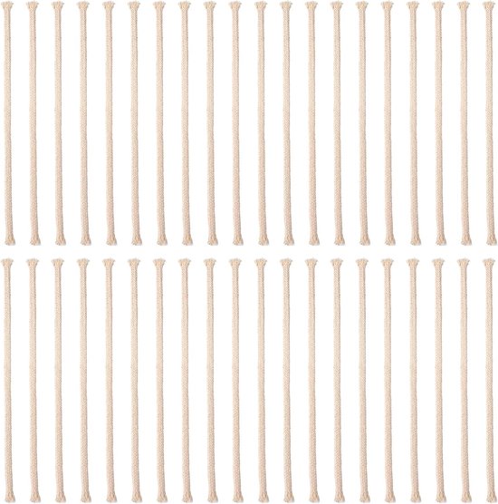 40 Stuks 0.5 cm Diameter Olielamp Lontjes - Vervangende Katoenen Lontjes voor Kerosine Lampen en Kaarsen, Ideaal voor Verlichting en Decoratie