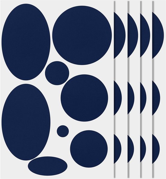 40 Stuks Zelfklevende Reparatiepatches Nylon Waterdicht voor Donsjacks en Tenten - 8 Maten in Marineblauw van McNett