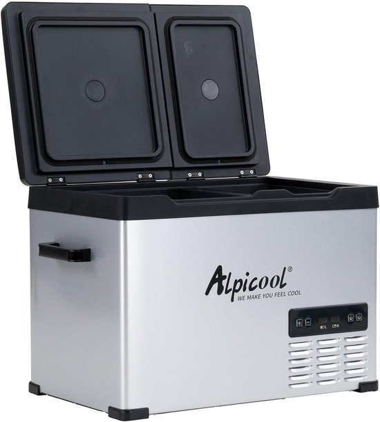 40L Elektrische Compressor Koelbox - Mini Koelkast voor Auto, Vrachtwagen en Thuis, Dubbele Temperatuurregeling van Merkloos