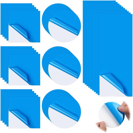 40x Zelfklevende PVC Zwembad Reparatiepleisters - Vinyl Patch Set voor Opblaasbare Spa's en Waterartikelen van Merkloos