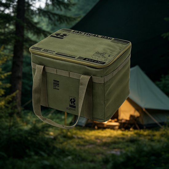 42L militaire groene opvouwbare opbergbox voor buiten geschikt voor picknick- en kampeerspullen servies keukengerei en andere buitenopslag