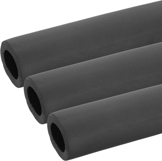 43mm (1 11/16") ID x 3.3Ft x 1.5cm Pijpisolatie Schuimtube, 3 Stuks, Bescherming voor Buizen en HVAC Systemen, Zwart