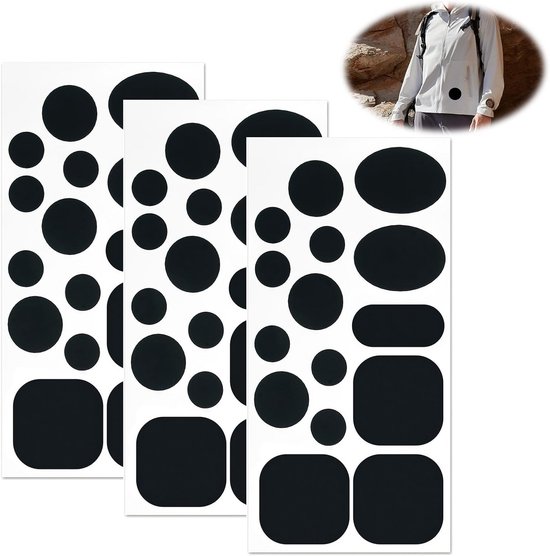 45 Stuks Zelfklevende Reparatiedoeken voor Donsjacks en Tenten - Waterdicht Nylon van Merkloos