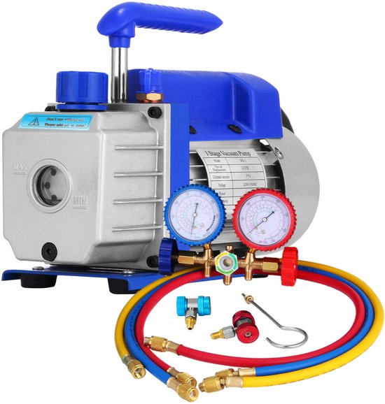 4CFM 1/3hp Vacuümpomp HVAC-Koeling R134a R502 R22 R12 Airconditioningadapter A/C van Merkloos