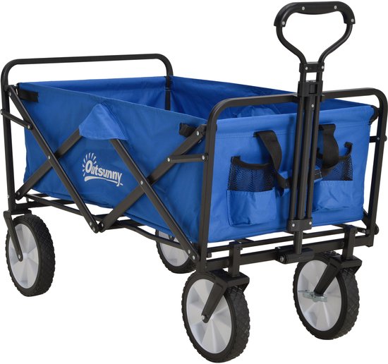 4goodz Opvouwbare Bolderwagen Bolderkar - Blauw van Merkloos