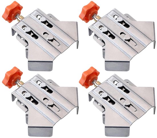 4Pcs 90 Degree Angle Clamps, Right Angle Clamp with Adjustable Swing Angle, Fixing Clips for Woodworking van Merkloos