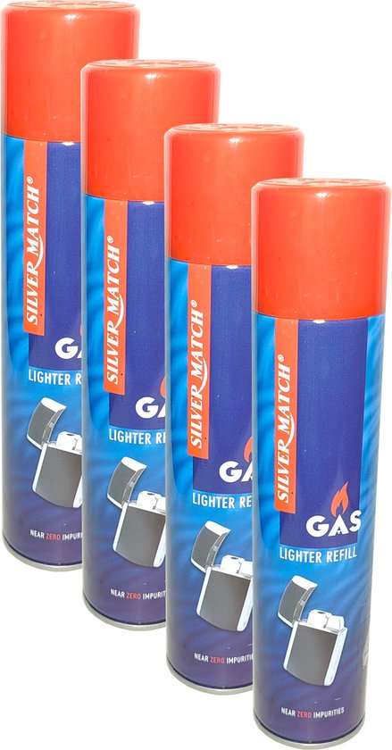 4X Aanstekergas aansteker gas 300Ml Gasvulling butaan universeel van Merkloos