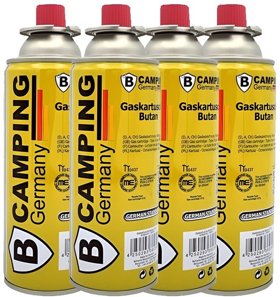4x Butaangaspatroon navulling - 227 gram - voor camping kookpit/kookstel van Benson
