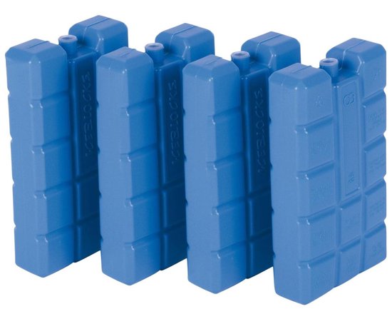 4x Koelelementen 400 gram 9 x 16 cm - Koelblokken/koelelementen voor koeltas/koelbox van Merkloos