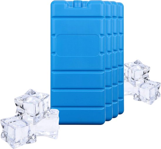 4x koelelementen - koeltas & koelbox - 12 uur lange koeling - 200 g per stuk - 7,5 x 16,5 x 2 cm