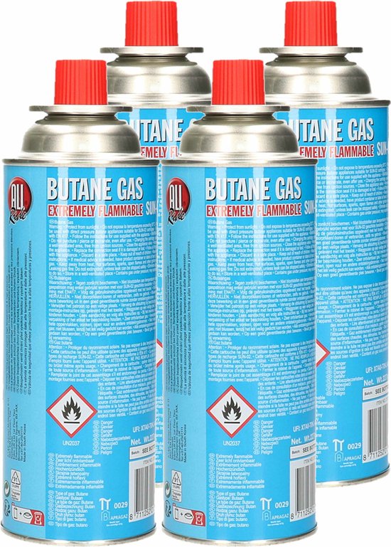 4x Kookstel gasflessen butaan gas - 4 stuks a 227 gram - gasbus navulling van Prymuebles