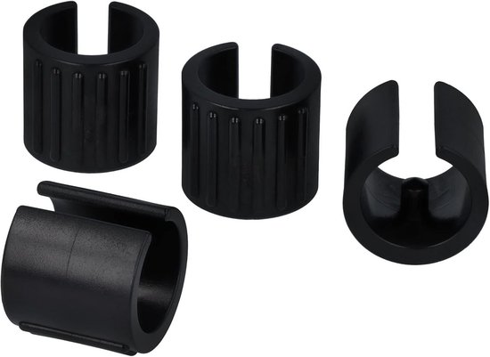 4x Kunststof Klemglijders voor Ronde Buis Stoelframes 24-25,9 mm met Pin