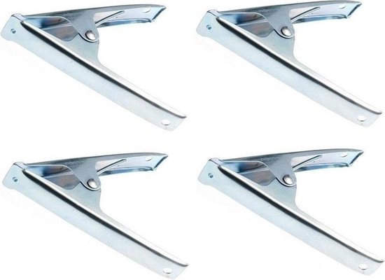 4x Zeilklem/zeilclip van metaal 10 cm - Klemmen/clips voor dekzeilen 4 stuks van Röra apparaten