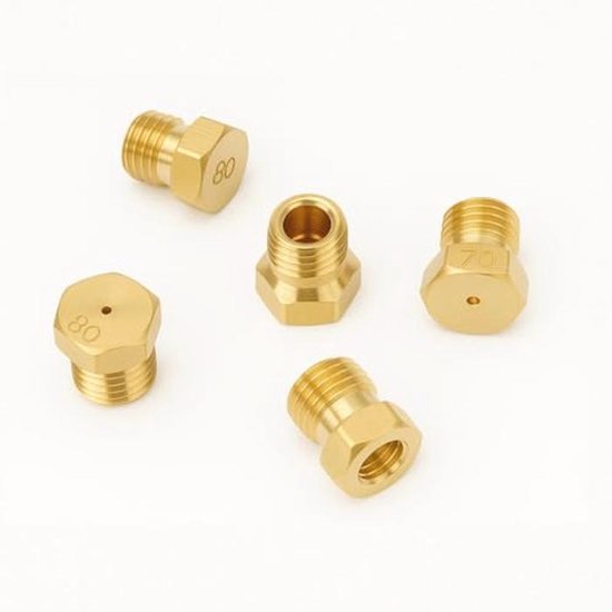 5-delige gassproeiers set voor gasfornuis - Diverse sproeidiameters voor nauwkeurige gasregeling van Merkloos