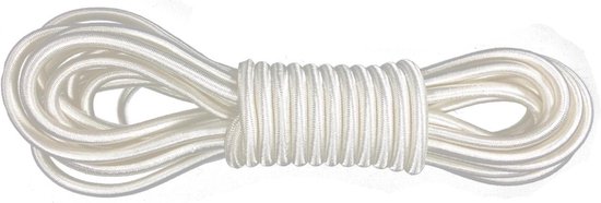 5 mtr - Elastiekkoord - wit - 8 mm - bundel van Toolland