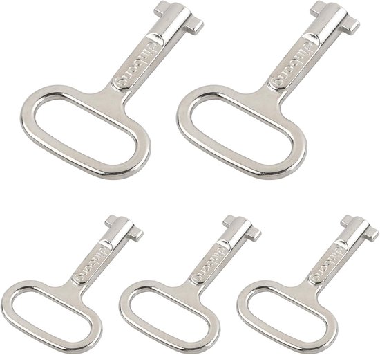 5 Pcs Metal Slotted Wrenches - Multi-Purpose Electric Key Set - Gas Meter Wrench voor Gas Water, Elektriciteitsmeter Box, Kast, Keukenblok van Merkloos