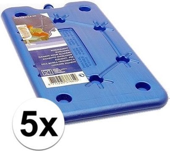 5 platte koelbox koelelementen blauw van Oral-B