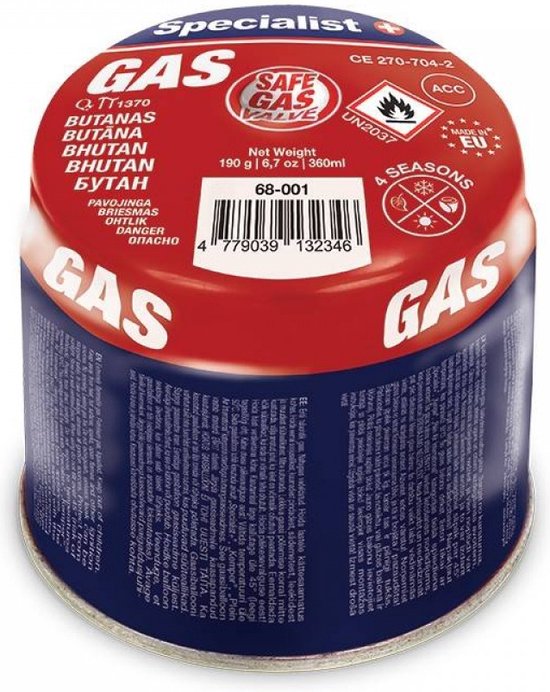 5 stuks , Specialist+ Gaspatroon butaangas 190g , 4-seasons