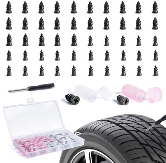 50 Stuks Rubberen Nagels voor Banden - Reparatiekit voor Auto, Motor en Fiets van Ecar.