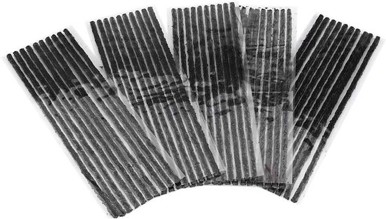 50 Stuks Universele Tubeless Bandenreparatiesets Rubber Strips voor Auto en Motor van Merkloos