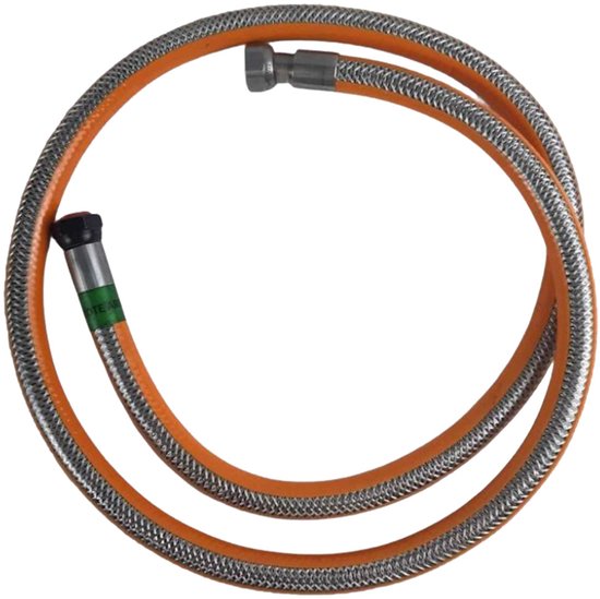 5301650 Onbeperkte flexibele slang voor butaan 1,50 m, flexibele slang voor butaan, butaanflexibel, Rubber, Metaal, 1,50 m van Merkloos