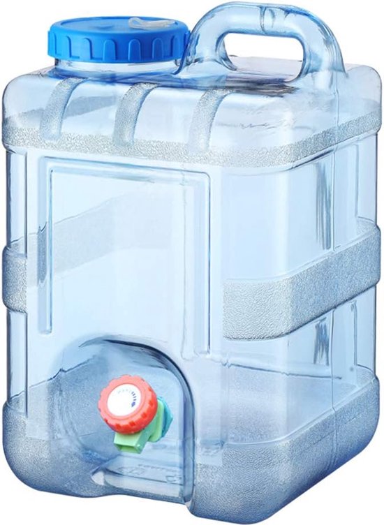5L ~ 22L Camping Waterbus, Watercontainer met Kraan, Draagbare Drinkwaterbus, Watertank Kamperen met Handvatten, Waterbus BPA-vrij, voor Outdoor Reizen Thuis Drinkopslag van Cao	qianjin