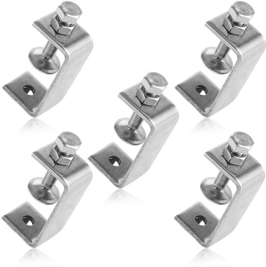 5pcs C Clamps, 304 Stainless Steel, C Clamps, Jaw Openings, 65mm, Adjustable Clamping Range is 0-60mm, Heavy Duty Carrying Clamp for DIY, Woodworking, Welding van Merkloos