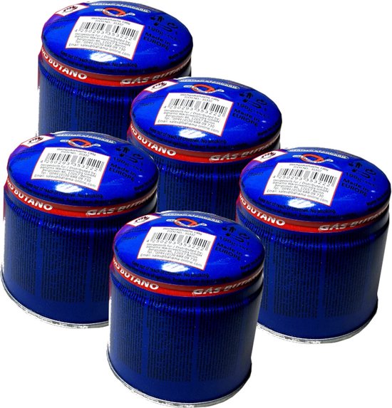 5x 190 Grams prik gasfles voor camping gasbrander gaslamp soldeerbrander butane propaan gasbus van Express 