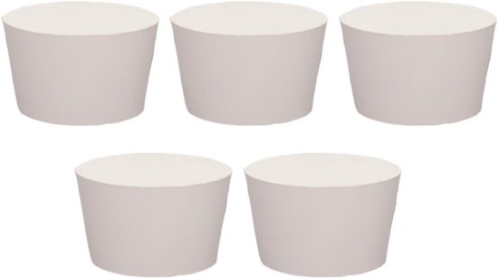 5x Set Taps Toelopende Rubberen Stoppen voor Afdichting - Massieve Schroefdop voor Flessen en Gaten (37x28x30mm)