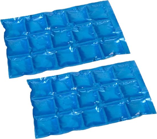 5x stuks herbruikbare koelelementen/icepacks 15 x 24 cm - Flexibele koelelementen voor koeltas/koelbox