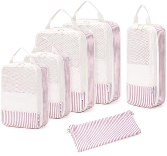 6-delige Compressie Koffer Organizer Set - Perfecte Kofferorganizer voor Reis en Handbagage