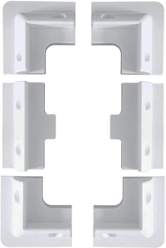 6-delige set witte montagebeugels voor zonnepanelen - Hoeksteunen voor campers, caravans en boten