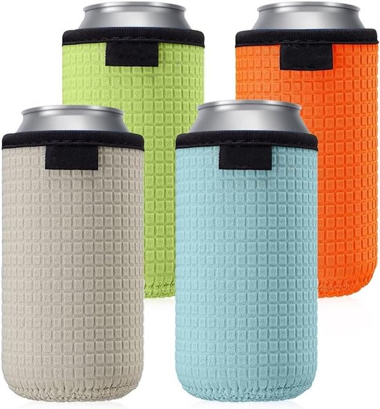 6 Pcs 170ml Blikkoelers - Herbruikbare Neopreen Koelhouder voor Buiten, Reizen, Feestjes van Merkloos