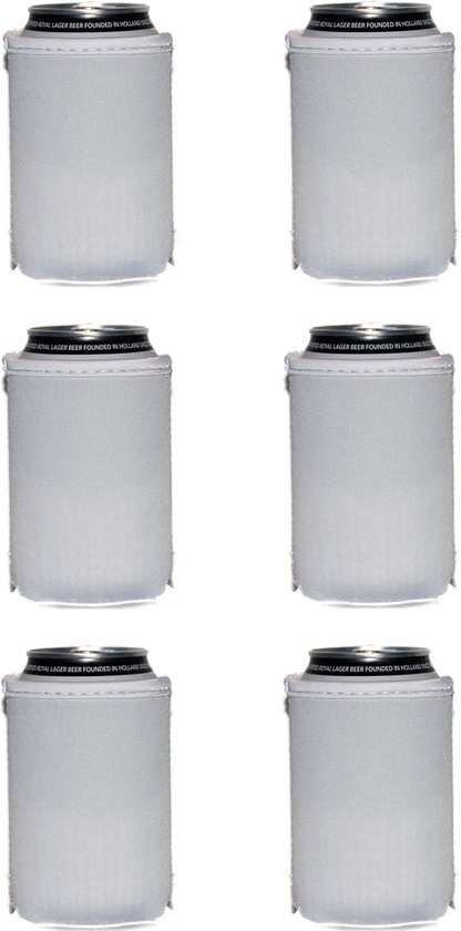 6 st.  bier - frisdrank blik koelhoud hoesjes |bierblik hoesjes | Festival | Vakantie | Strand | Carnaval van ALOHA!