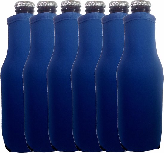6 st. bierfleshouder- flessen koel houder - bierfles - NAVY van Gadgy