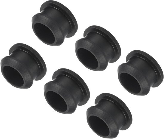 6 stuks siliconen klikbare stoppen, 14 mm diameter gatstoppers, rubberen paneelafdichtingshoes, verzonken type paneel, rond voor keuken, rubberen schotten, waterdichte afdichtpluggen, zwart van Merkloos