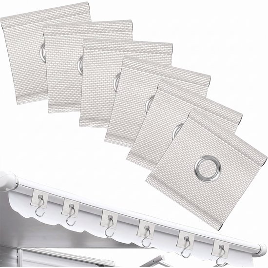 6 Stuks Tentrail hangers – Geschikt voor buisogen - luifelhaken-– camping – kederlijst – haken - accessoires voor camper , caravan - LOUZIR
