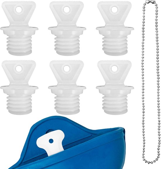 6 Stuks Universele Kunststof Doppen voor Warmwaterkruik - Lekvrij en Duurzaam van Merkloos