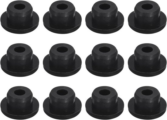 6 Stuks Zwarte Gatenstoppen Rubber Afdichting voor Buisdiameter 17mm van Merkloos